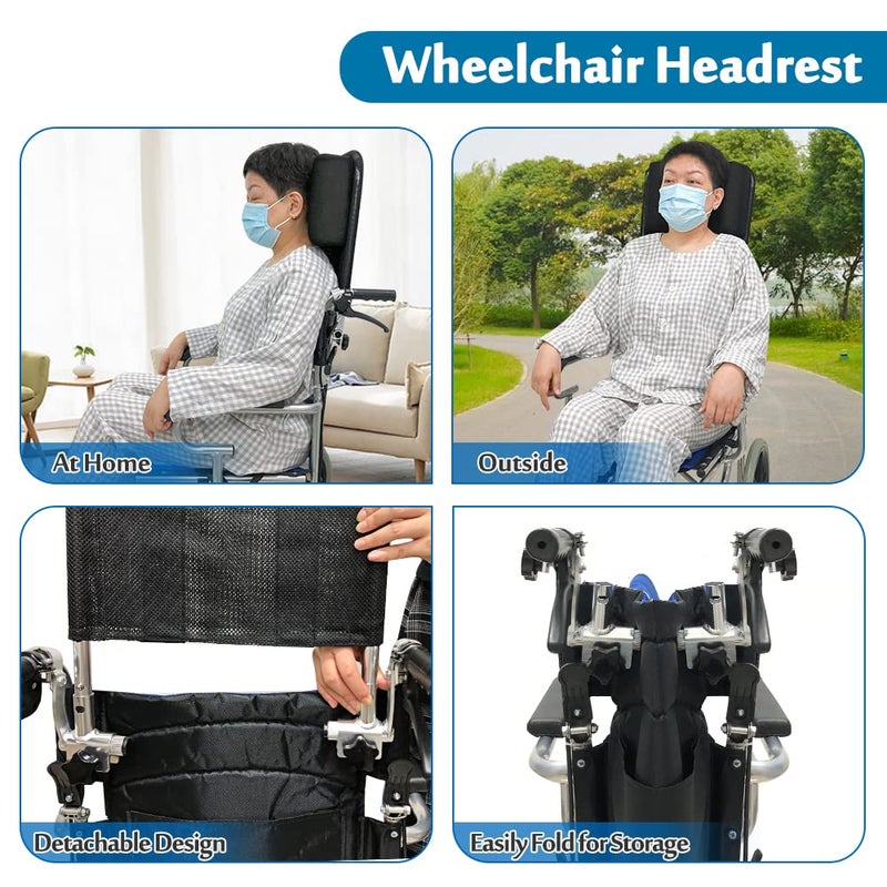 Mybow Wheelchair Neck Support Head Positioning Pillow Headrest for Wheelchair Post Surgery Neck Stabilizer Head Positioner Medical Foam Wedge Keep Head Straight Wheelchairs Accessories for Seniors Adults - Image 4
